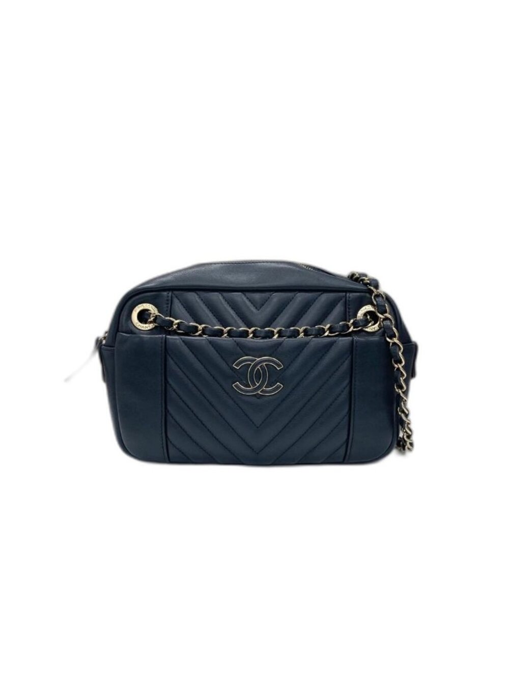 Chanel Leather CC Logo Chez Blanc Stitch Shoulder Bag